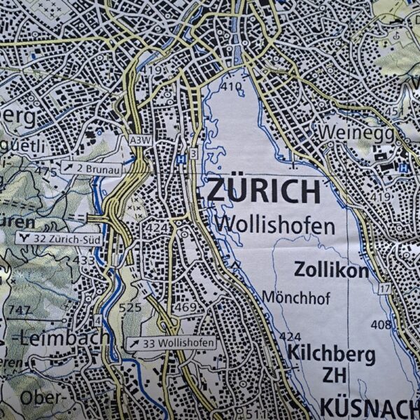 Topodecki Stadt Zürich 4-farbig
